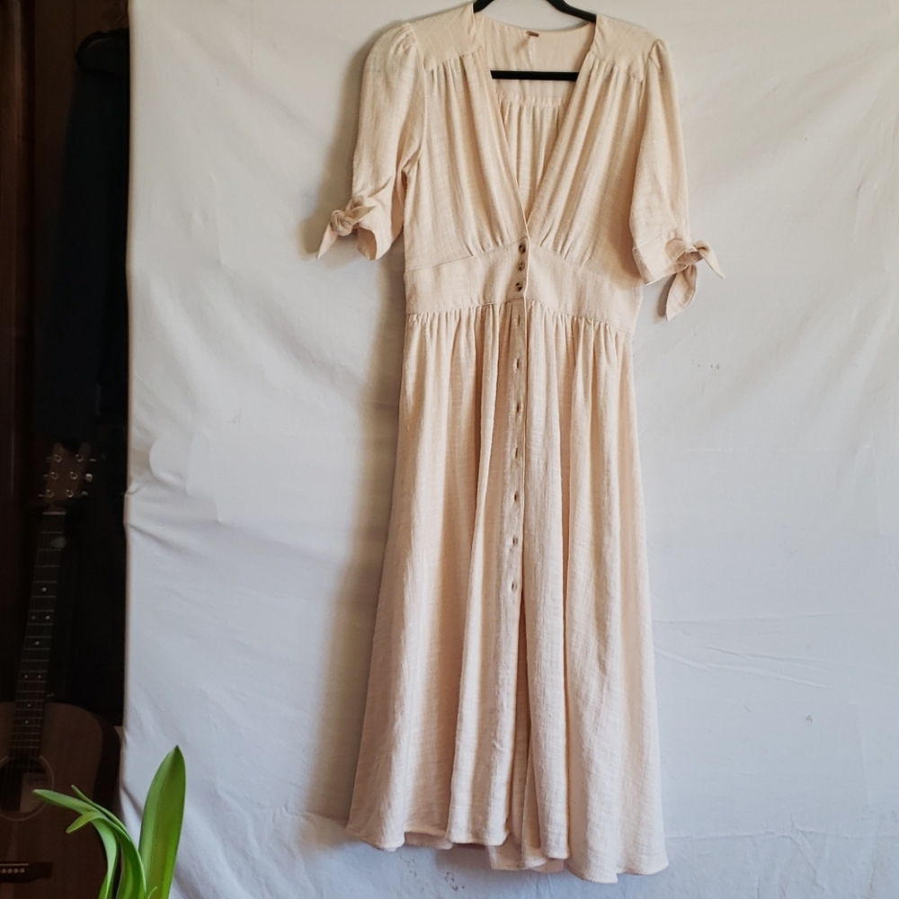 Free People Light Peach/ Cream Colored Dress